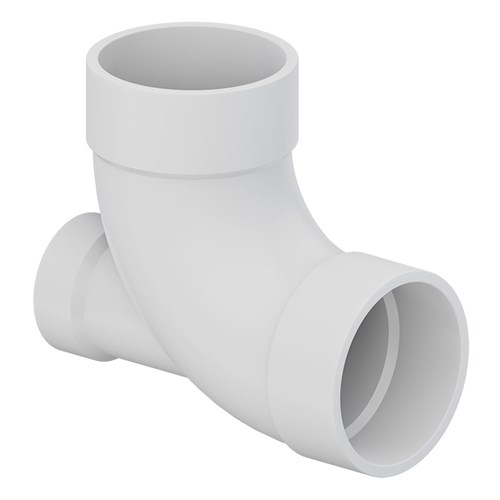 3'' PVC DWV 90 ELBOW (W/ 2'' LOW HEEL IN