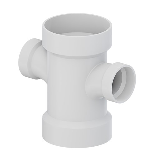 2''X1-1/2'' PVC DWV DOUBLE SANITARY TEE